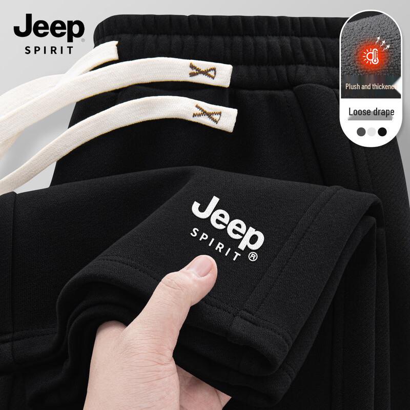 

JEEP SPIRIT Мужские теплые свободные спортивные брюки прямого кроя 2025 3XL