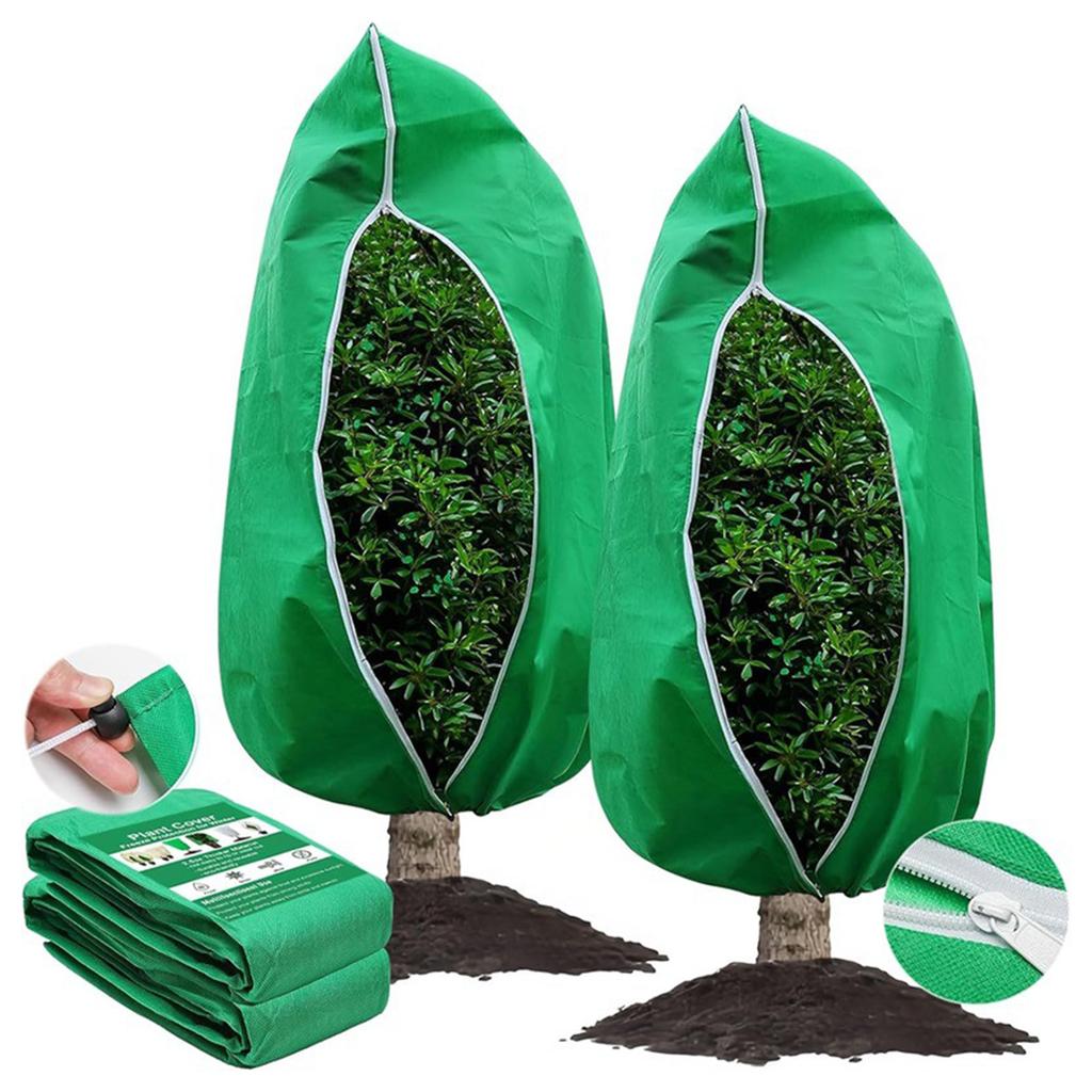 Pflanzenschutzhüllen Wiederverwendbarer Frostschutz Wintervliesbeutel Wickel Baumschutzhüllen für Außen Garten Topfpflanze Strauch