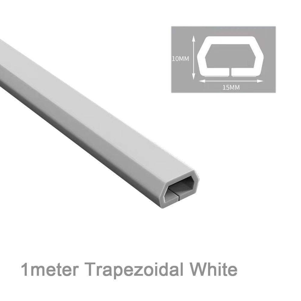 Easy Installation Floor Cord Cover Floor Protection Robust PVC Material Sleek Curve Design Trapezoidal Type For Home