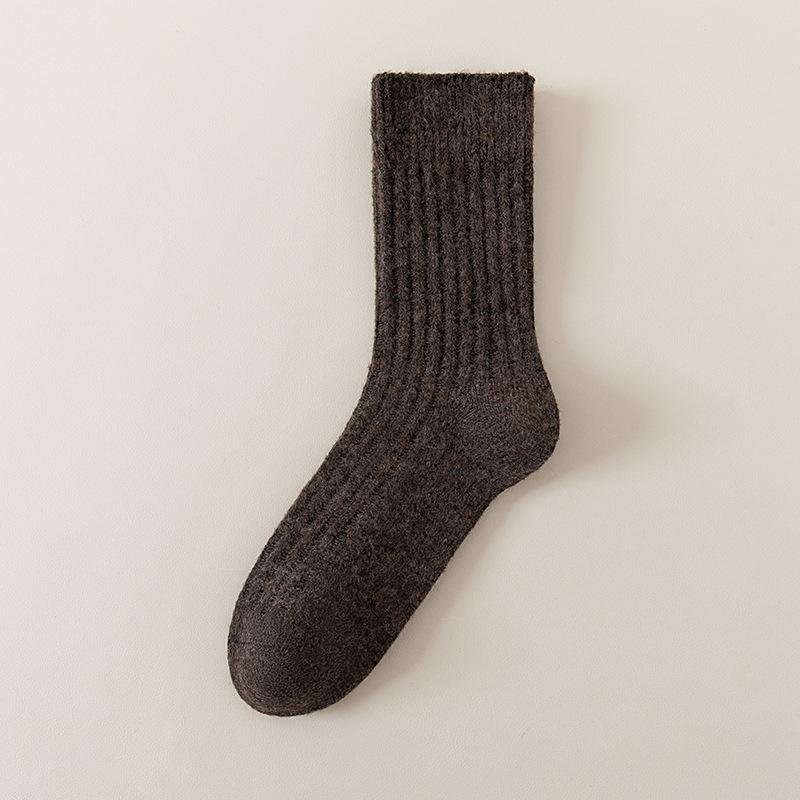 Wool Socks for Men's Autumn and Winter Mid-calf Socks, Thickened and Warm Long Calf Winter High-calf Men's Long Calf Socks