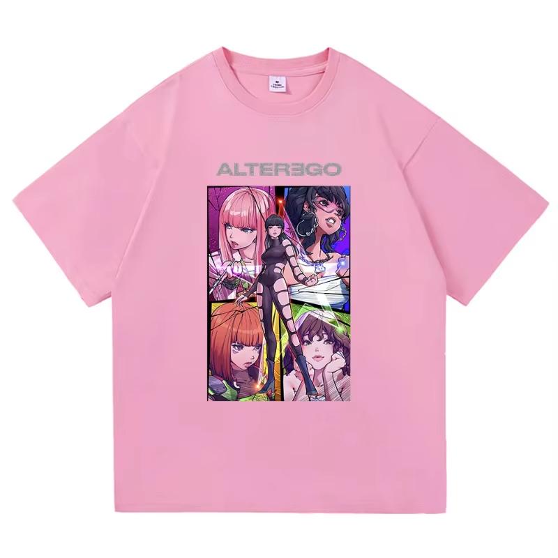

Футболка Lisa Alter Ego Tour 2025 Мода Мужская/Женская Harajuku Эстетическая Футболка Высокое Качество Аниме Винтажные Хлопковые Футболки Рубашки Топы XL