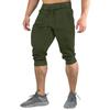 Men's Summer Color Shorts Men's Elastic Waist Sports Loose Casual Quarter Pants