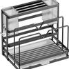 Wall-Mounted Kitchen Knife & Utensil Holder: Multifunctional Stainless Steel Rack for Pot Lids, Chopsticks, and Cutting Boards.