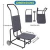 Stacking Chair Dollies Multifunctional Thickened Chairs Transporter Wear Resist Metal Pull Cart for Party Event Activities