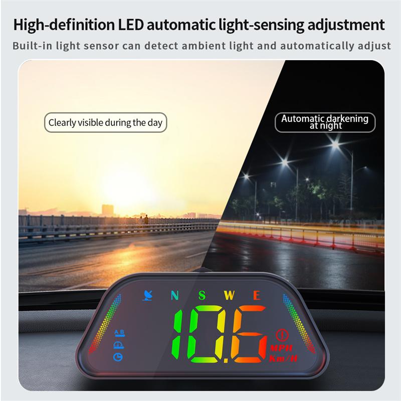 G23 Universal Digital Gps Speedometer Color Font Hd Lcd Projection Car Hud Multi Functional Tester Head Up Display