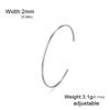 Minimalist Smooth Gloss Women's Open Bracelet Stainless Steel Minimalist Street Hip Hop Fashion Jewelry Gift