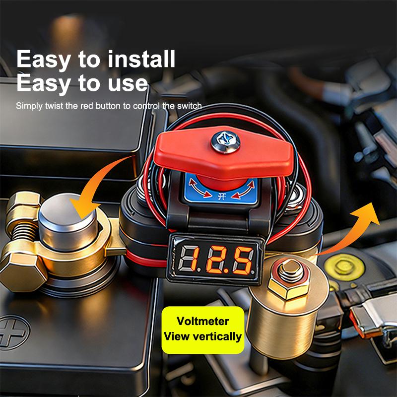Heavy Duty Car Battery Power Disconnect Switch Rotatable Joint Design Quick Isolation for Truck RV Motorhome Maintenance
