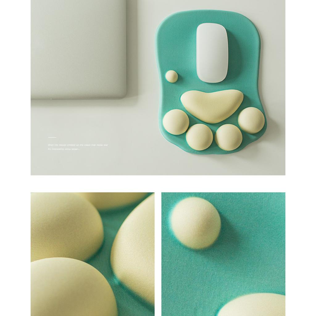 Katzenpfote Mauspad Mehrzweck Cartoon Rutschfest Ergonomisches Mauspad mit Handgelenkstütze für Heim- und Büroarbeit