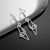 My Shape Star of David Israel Map Drop Earrings for Women Stainless Steel Hollow Map Dangle Earrings Je Jewelry Wholesale