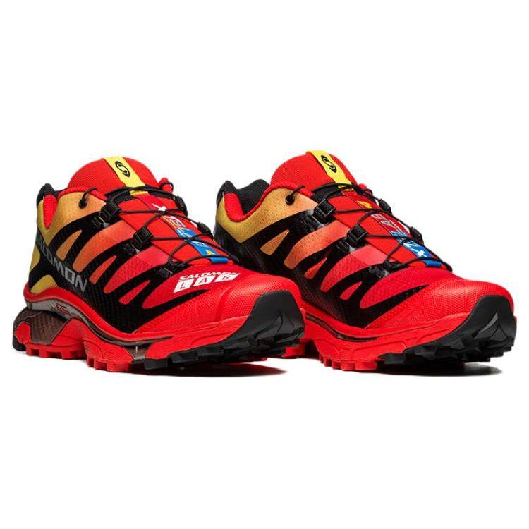 SALOMON XT-4 OG Mesh Versatile Shock Absorbing Breathable Balanced Lightweight Low Top Outdoor Functional Shoes Unisex Shoes Fire-Red 470242