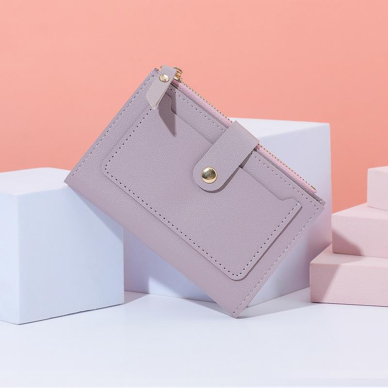 Multi-Functional Card Holder & Zipper Coin Purse with Custom Logo, PU Material, Multiple Card Slots