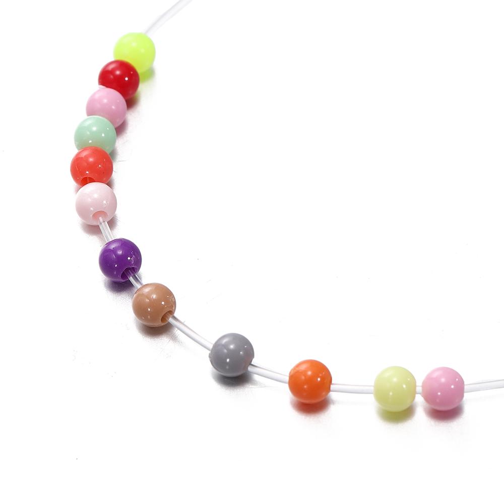 10g/lot 4mm Multicolor Acrylic Round Shape Loose Spacer Beads for Diy Handmade Necklace Earring Jewelry Making Accessories