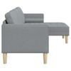Sofa Set with Cushions Light Grey Polyester