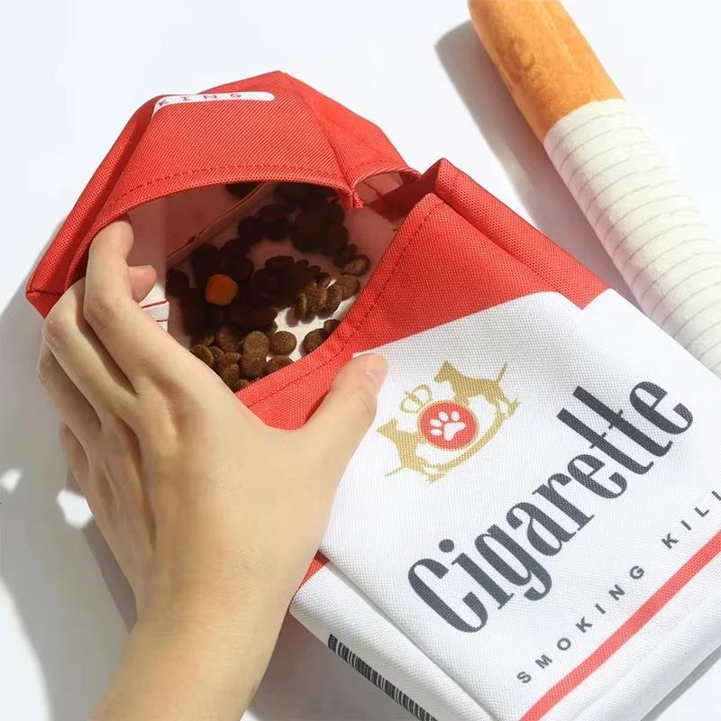Stuffed Raw Giggles Dog Bite Toy Joint Cigarette Plush Cigar Funny Interactive Puppy Dogs Chew Squeak Toys Cigarettes Pet Gifts