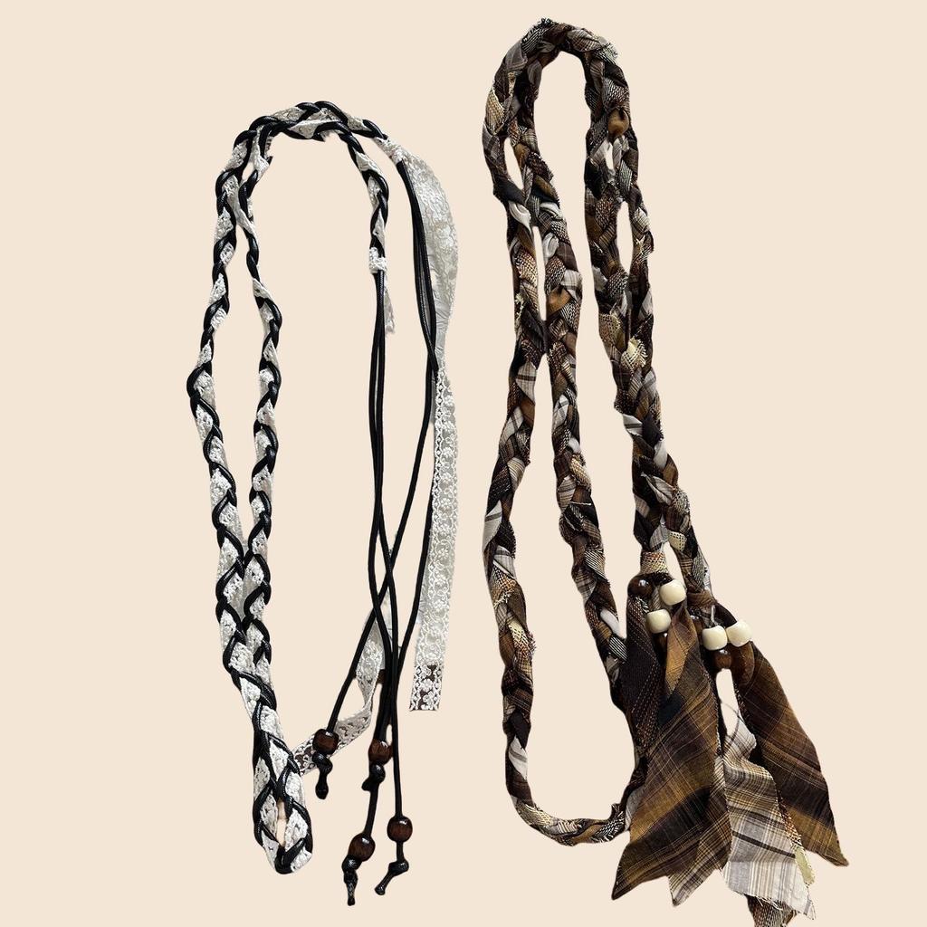 Bohemian Summer 2025 Cotton Rope Woven Belt with Tassel for Dresses