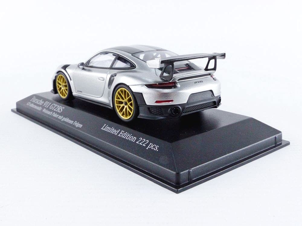 Minichamps Porsche 911 GT2 RS Weissach Package 2018 Silver Black Golden Limited to 222 units 1/43