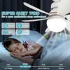 White/Multicolored Ceiling Fan Light with Remote Socket Light with Fan E26 Base in 40W Ceiling Fan with 3 Speeds for Bedroom
