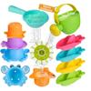 Colorful Kids Water Play Toy Set With Animal Cups Watering Can And Scoops Swimming Pool Beach Toy For Pool Bath Time Fun