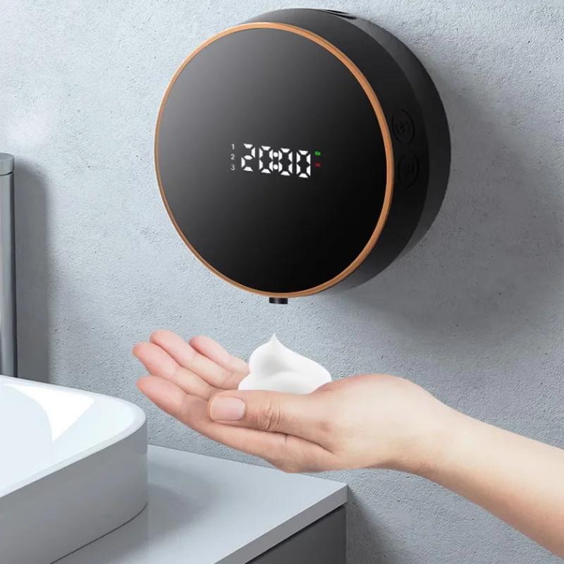 Automatic induction hand soap dispenser No punching wall mounted automatic foam charging antibacterial soap dispenser bathroom