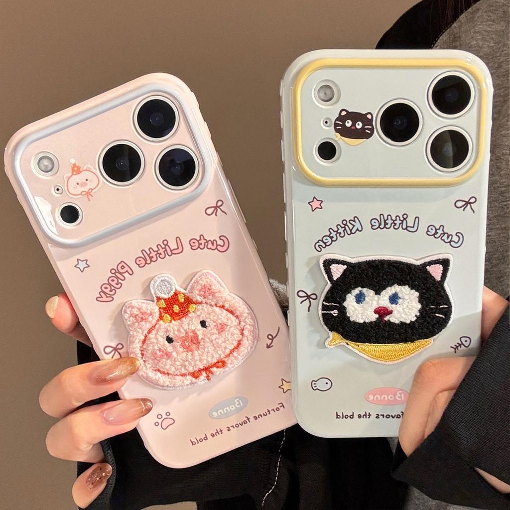 Cute Plush Animal for Apple 16 Phone Case for IPhone 17 Promax for 15 3D Creative 13 Anti Drop 14