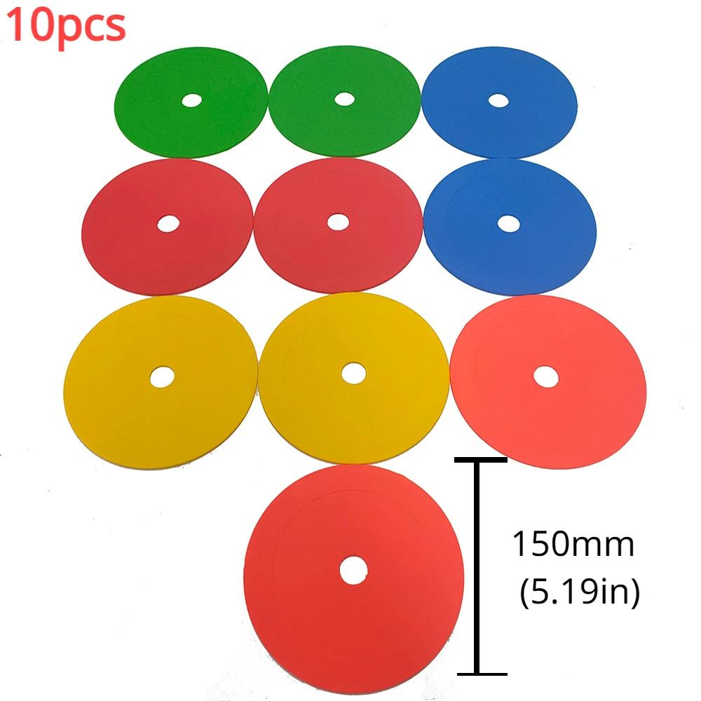 10pcs Soccer Flat Cones Marker Disc Basketball Sports Speed Agility Training Markers Portable Training Equipment Indeformable
