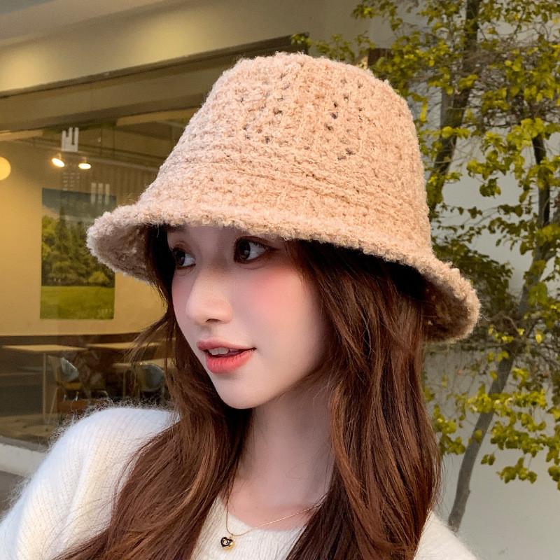 Fishermans Knitted Fashionable Hat With Hollow Out Design For Daily Outdoor
