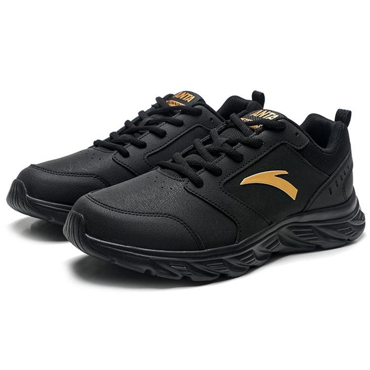 Anta Running Collection Anti-Slip Wear-Resistant Low-Top Running Shoes Men's Black Gold 912355581-11