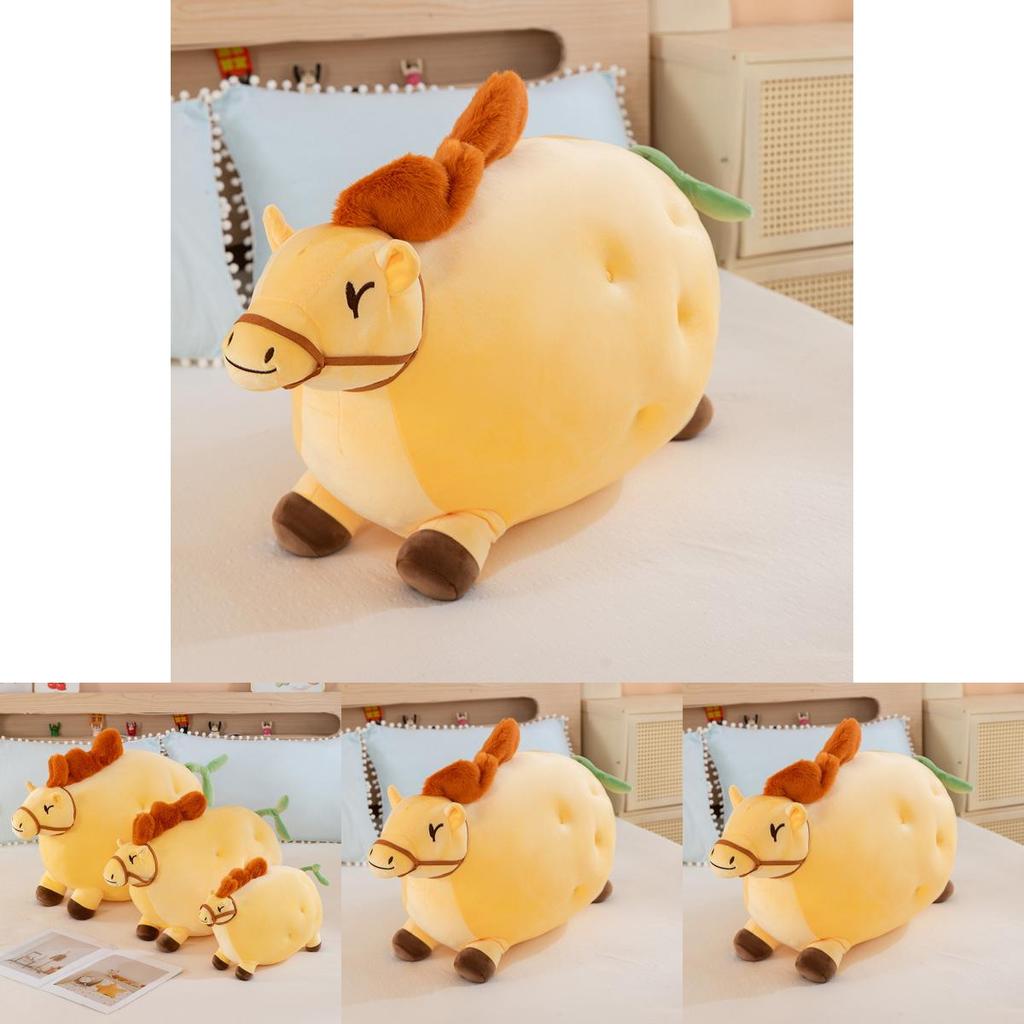 Kreatives Kartoffel Plüschpferd Spielzeug Tierkissen für Kinder und Erwachsene