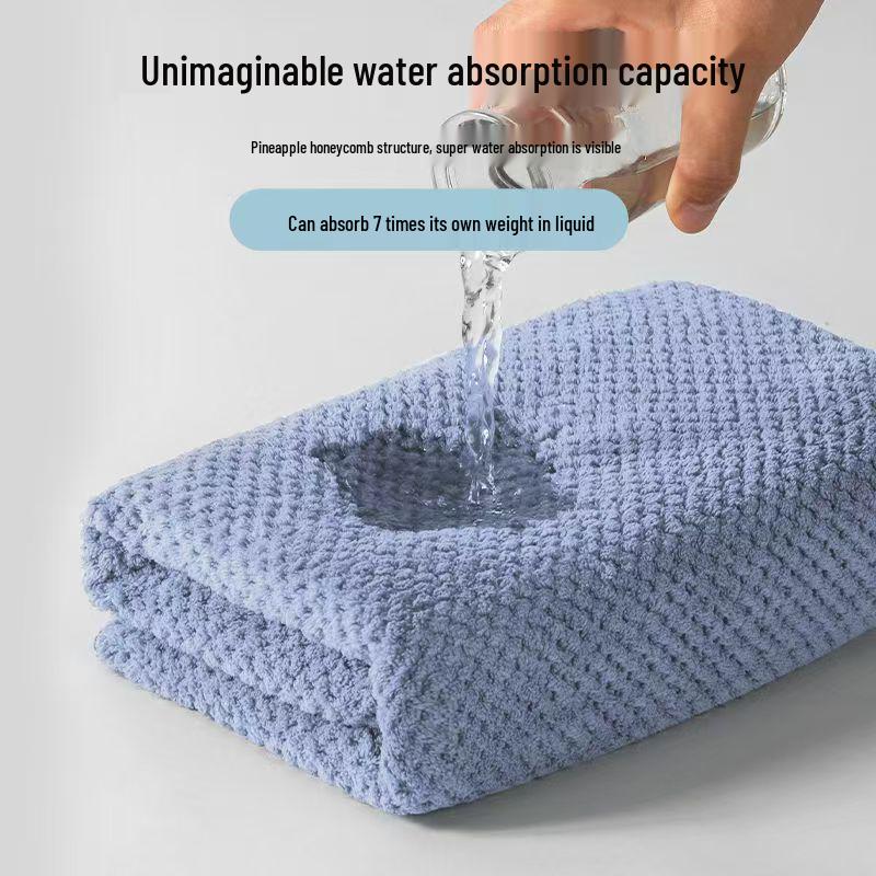 Pineapple Plaid Quick-Dry Hair Towel Cap - Thickened Wrap for Women