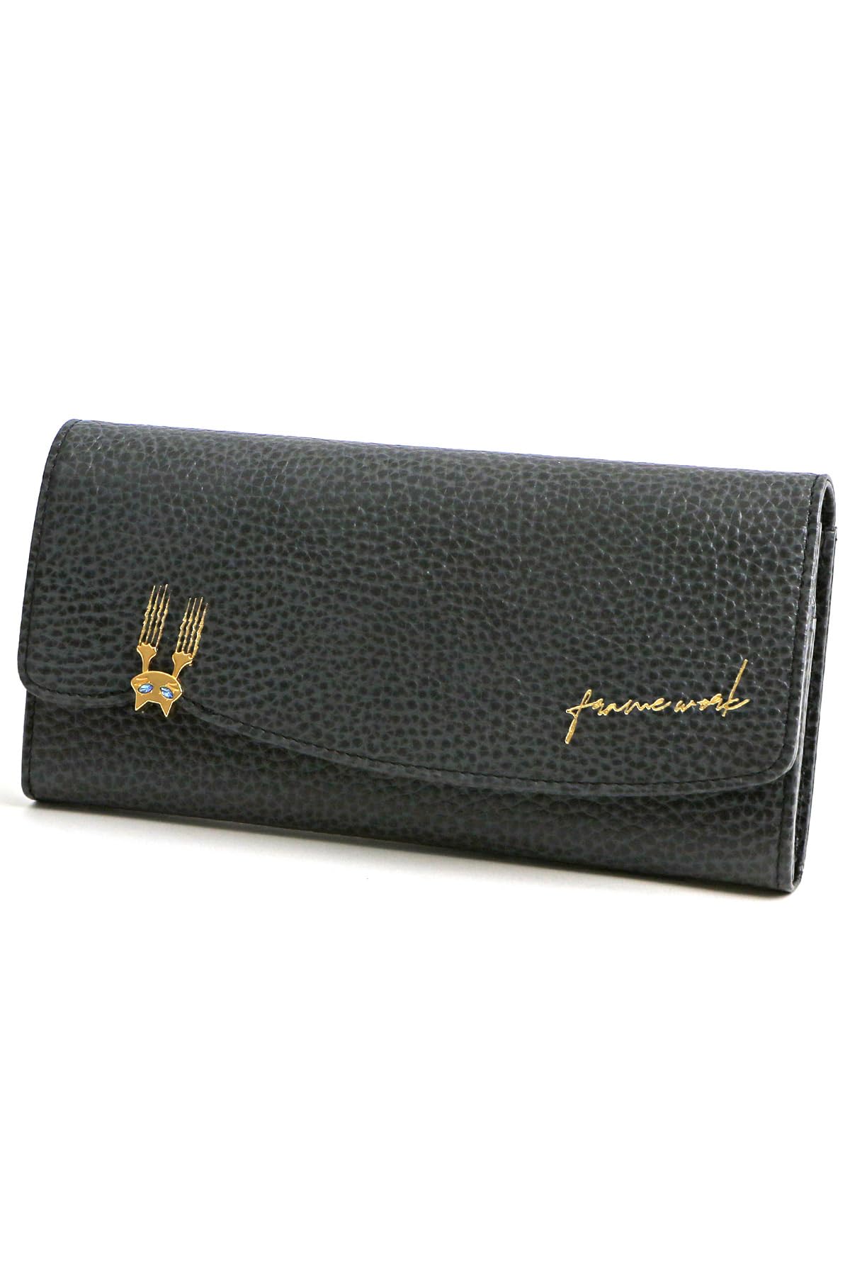 Framework Женский длинный кошелек из натуральной кожи, Черный, FW-45002-10