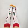Christmas Socks 2 Pairs, Unisex Santa Cotton Knee High Socks, Holiday Winter Socks