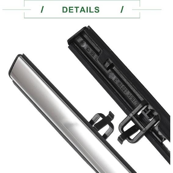 Motoforti Weatherstrip Window Seal, Window Trim Seal Belt, for Acura RDX 2013-2018, PVC Stainless Steel, Rear Left, No.72950TX4A01, Black Silver