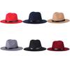 Chapéu Fedora Cor Sólida Ajustável Estilo Britânico Boné de Jazz Acessório de Fantasia Streetwear