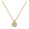 New Irregular Round Shell Metal Rose Pendant Stainless Steel Necklace For Women's Sexy Neck Chain Party Luxury Jewelry