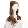 Fashion Mixed Brown Big Wave Long Curly Hair Chemical Fiber Synthetic Wig | Famous Animated Movie Character Belle Cosplay Wig