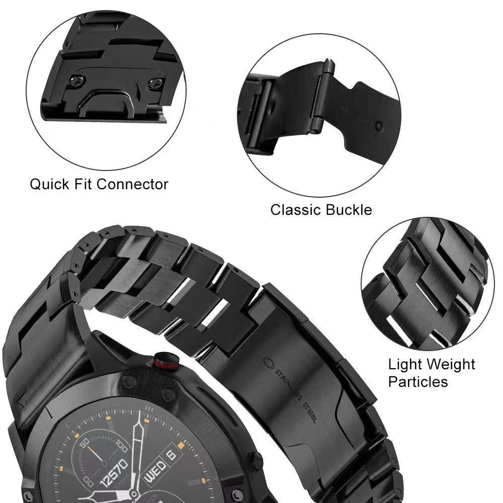 Cinturino in Titanio da 26mm 22mm per Garmin Fenix 8 Tactix8 51mm 47mm Fenix 7X Cinturino di ricambio con connettore Quick Fit per Garmin Enduro3