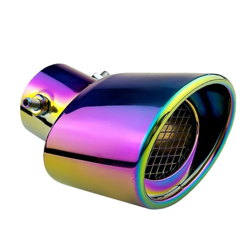 Srasakan Car Muffler Cutter Downward 2.5" Diameter with Drop Prevention Wire, Exhaust Tip, Stainless