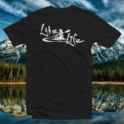 Lake Life #3 COTTON T-SHIRT Water Worship Wave Kayak Canoe Paddle Unisex T-Shirt