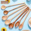 Japanese Lacquered Wood Soup Spoon with Thickened Round Handle