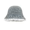 Autumn and winter lace knitted fisherman's hat children sweet and warm versatile face small wool pot hat tide