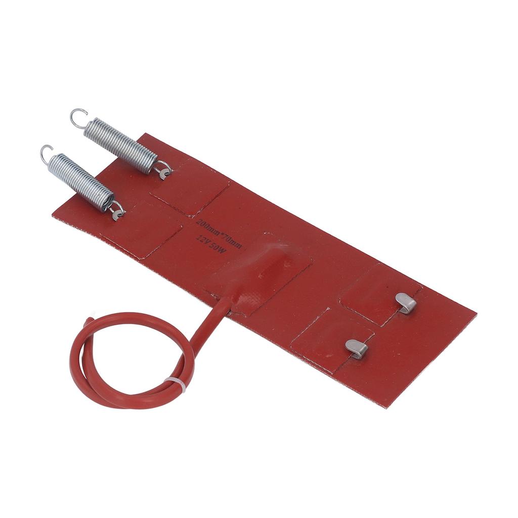 Engine Oil Silicone Heater Pad Flame Retardant Universal Waterproof Great Insulation Oil Pan Heater Pad 50W DC12V