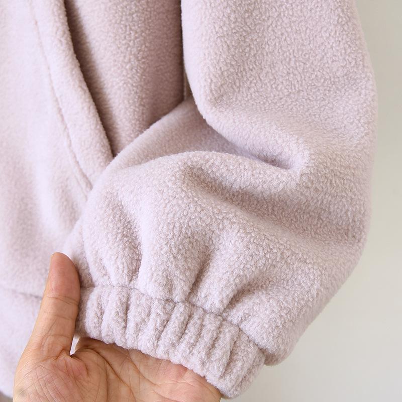 Couple's Fleece Pajamas: Warm Hooded Zip-Up for Men, Perfect for Fall and Winter Lounging or Outerwear.