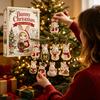 Christmas Tree Decor 24 Days Advent Calendar 2026, 2D Acrylic Reading Cats/Dogs/Forest Animals Ornament Countdown Calendar, Cute Pet Pendants for Xmas