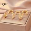 Gold Ear Cuff No Piercing 3 Pairs Cuffs, Minimalist Metal Hollow Zirconia Clip-on Earrings Non Cartilage for Women, Fashionable Pierced Jewelry Daily