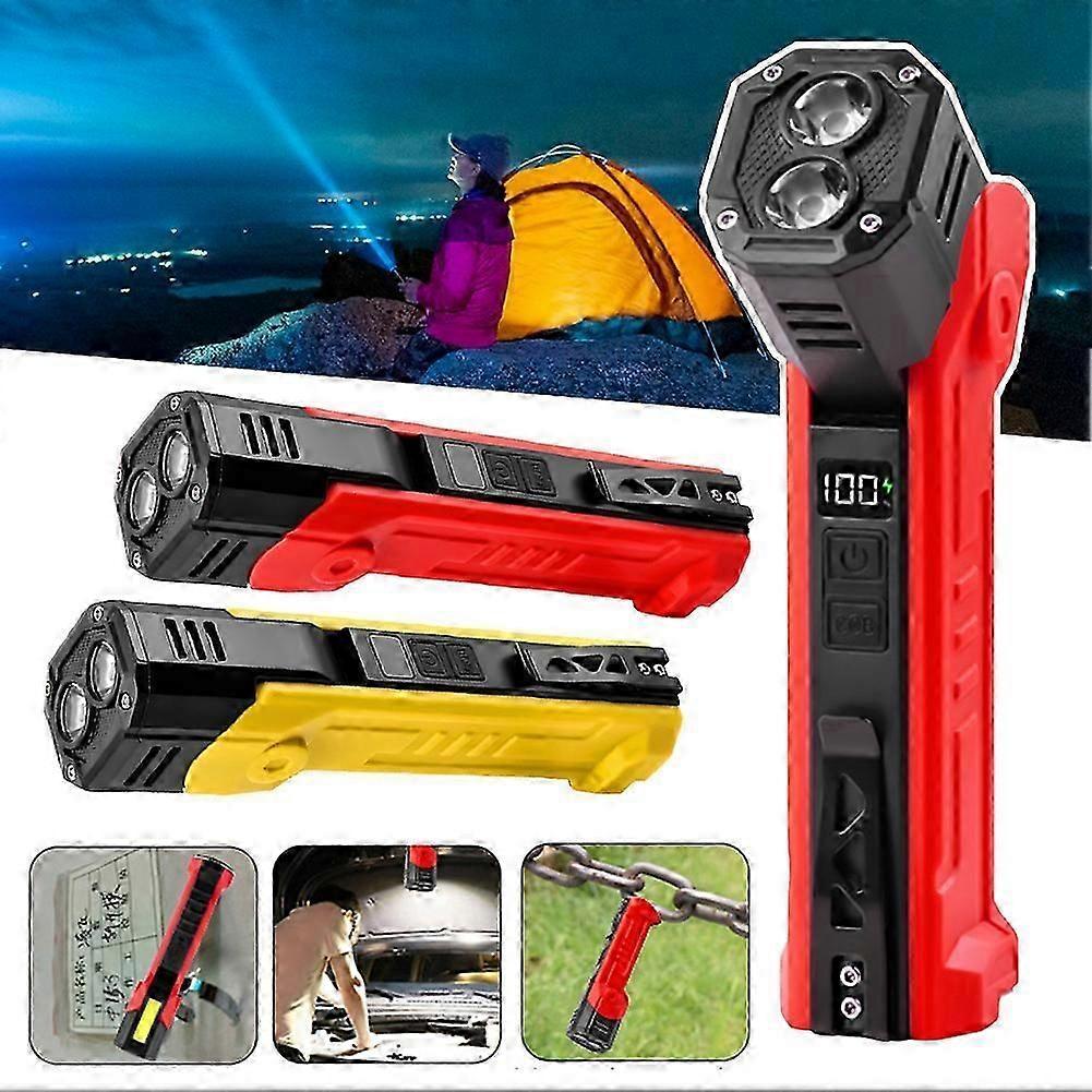 USB Rechargeable LED Work Light, XTE COBs LED Emergency Work Light, 180 Degree Rotate Flashlight with Power Banks Function