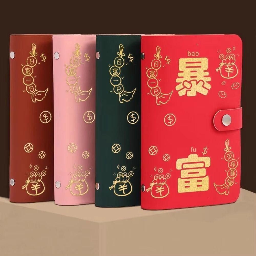 Waterproof Money Saving Challeng Book PU Leather Cash Budget Notebook  Bills Storage