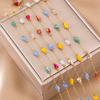 1meter Stainless Steel Beaded Chain Colorful Gravel Stone Triangle Bead Chains for Necklaces Bracelets DIY Boho Jewelry Making