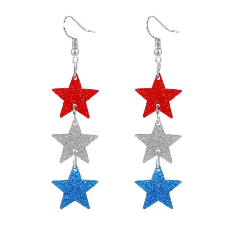 

Fashionable Retro American Flag Theme Ear Accessories Comfortable Earrings Gift For Friend And Family Members
