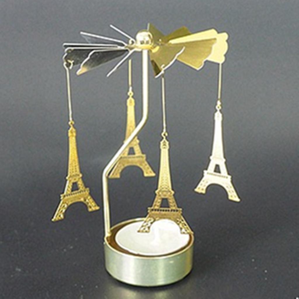 Buy Hot Spinning Rotary Metal Carousel Tea Light Candle Holder Stand ...