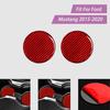 Auto Real Carbon Fiber Door Mat Gate Slot Pad Cup Mat  For Ford Mustang 15-20